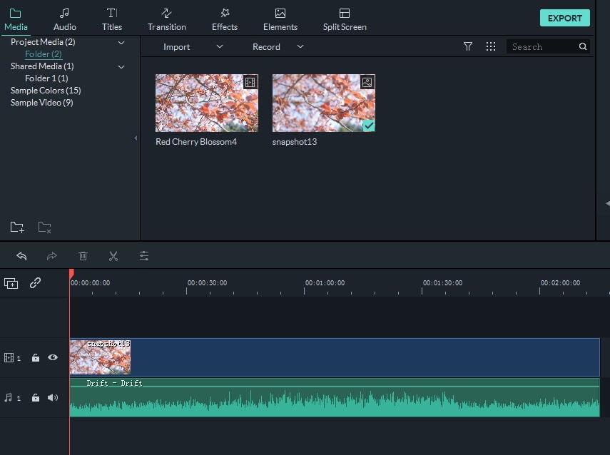 add image to audio timeline
