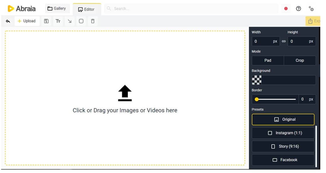 add images video to abraia