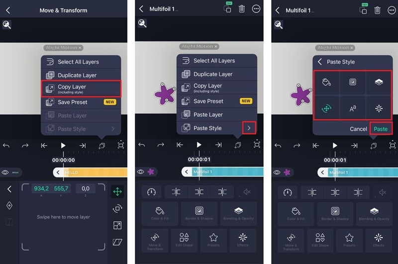 copy keyframe in alight motion