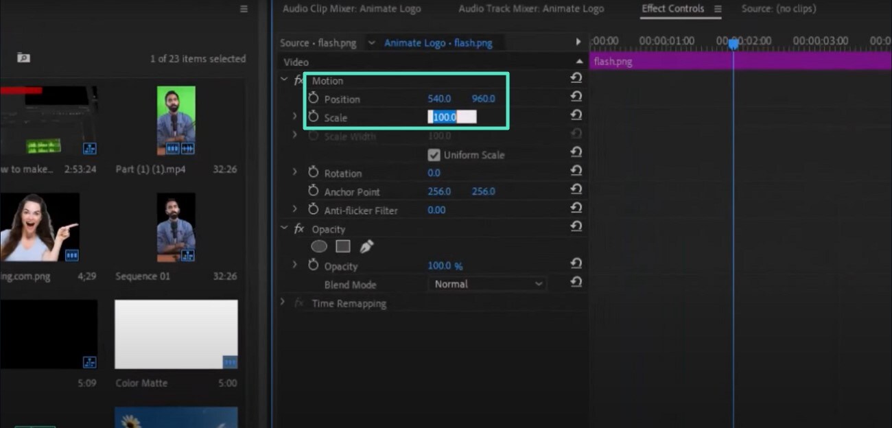 adjust motion and position