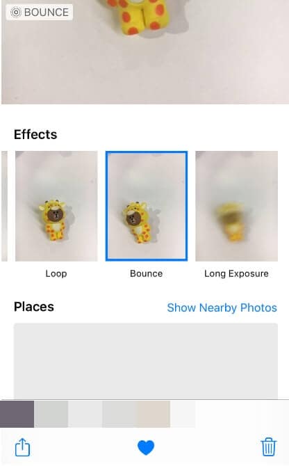 convertir une photo en direct en boucle video sur iPhone