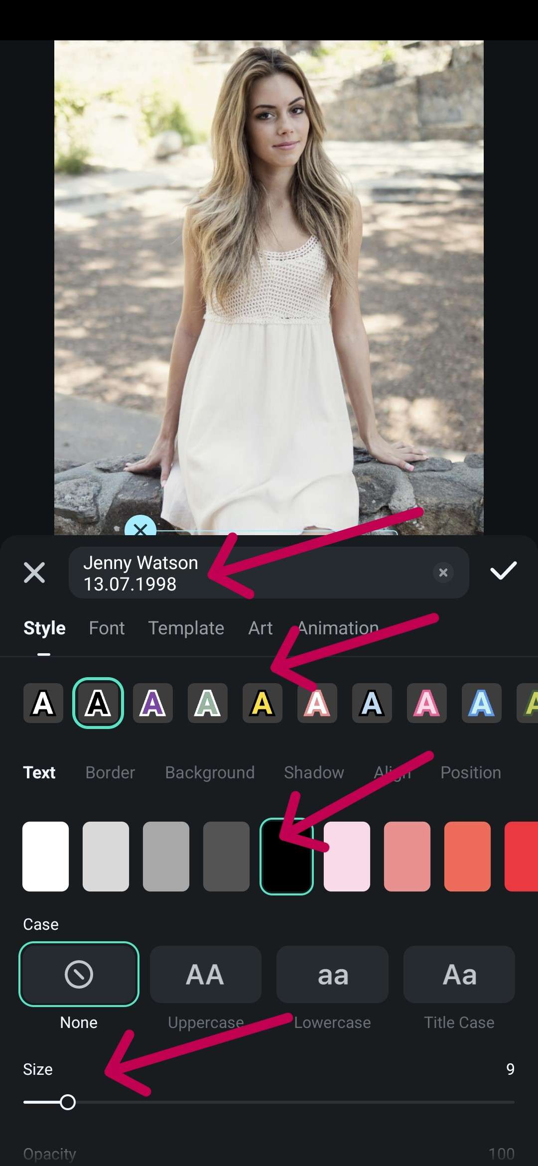 filmora mobile text optimization
