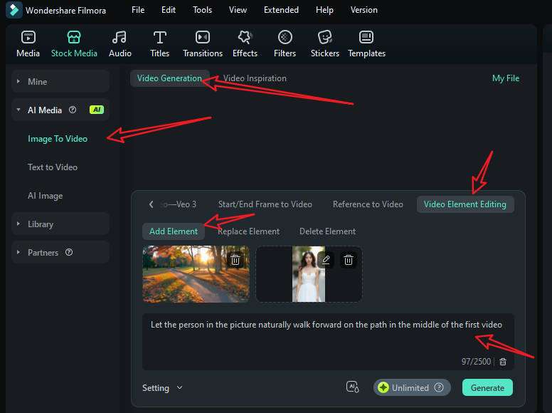 activate video person adder in filmora