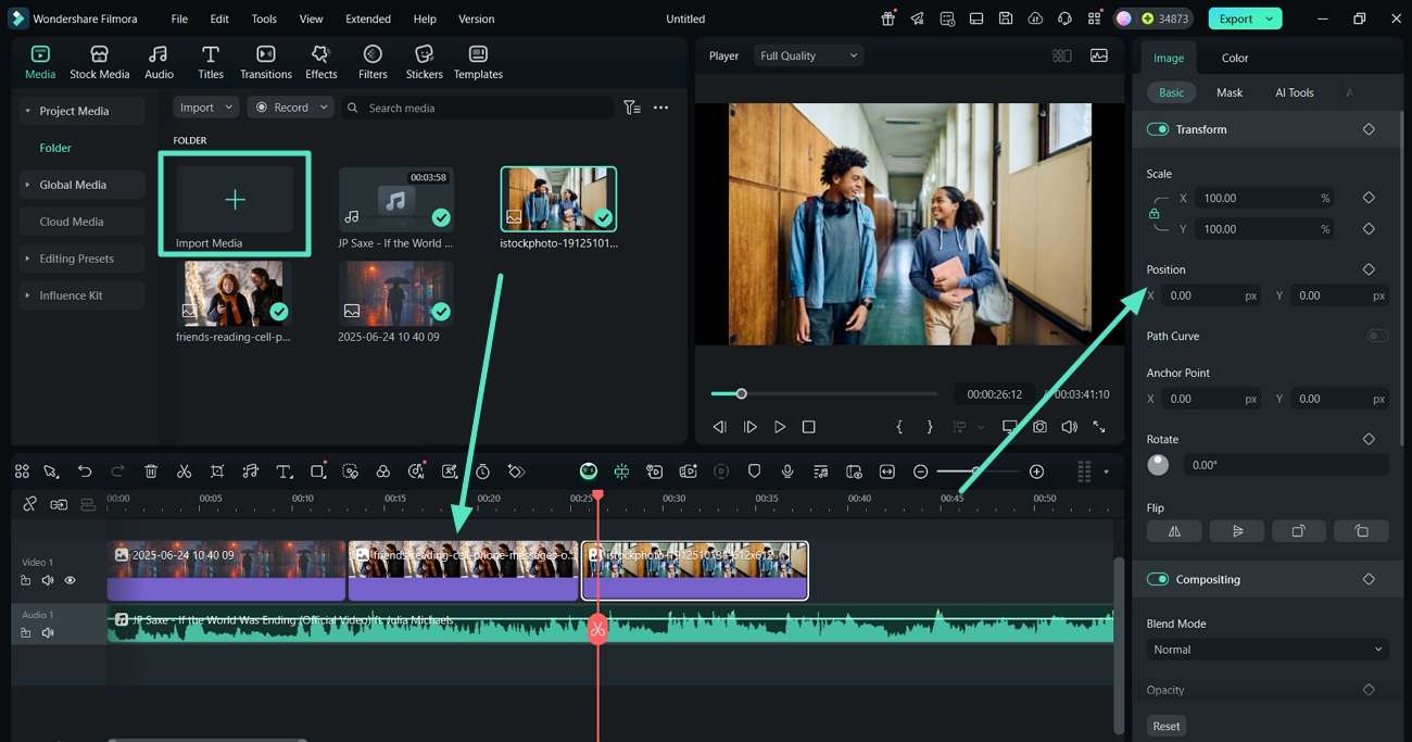 import media files images
