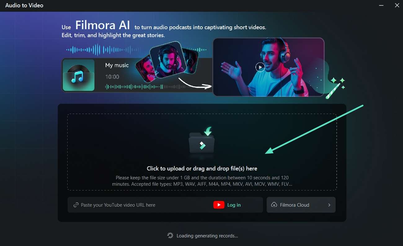 upload audio files