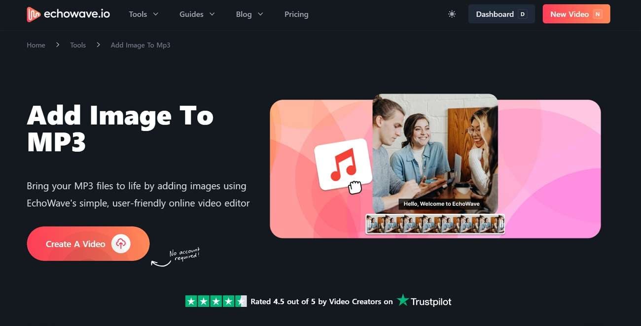 echowave add photo to audio files