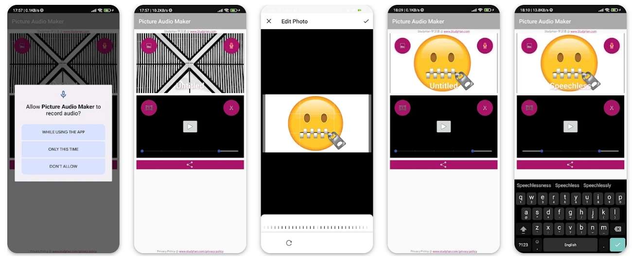 picture audio maker android app