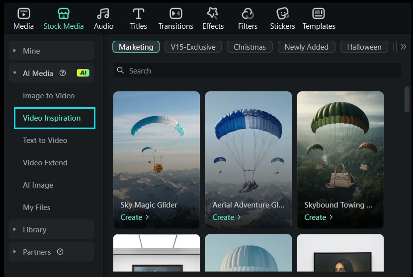 select video inspiration