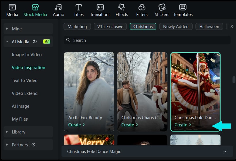 select christmas template
