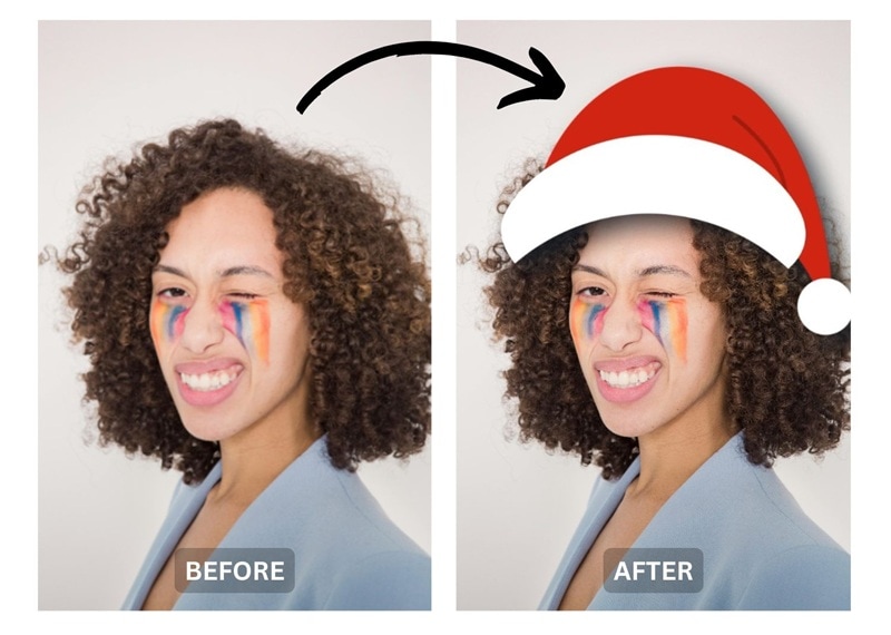 filmora santa hat profile pic