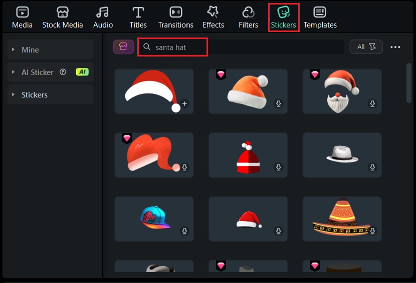 go to sticker library