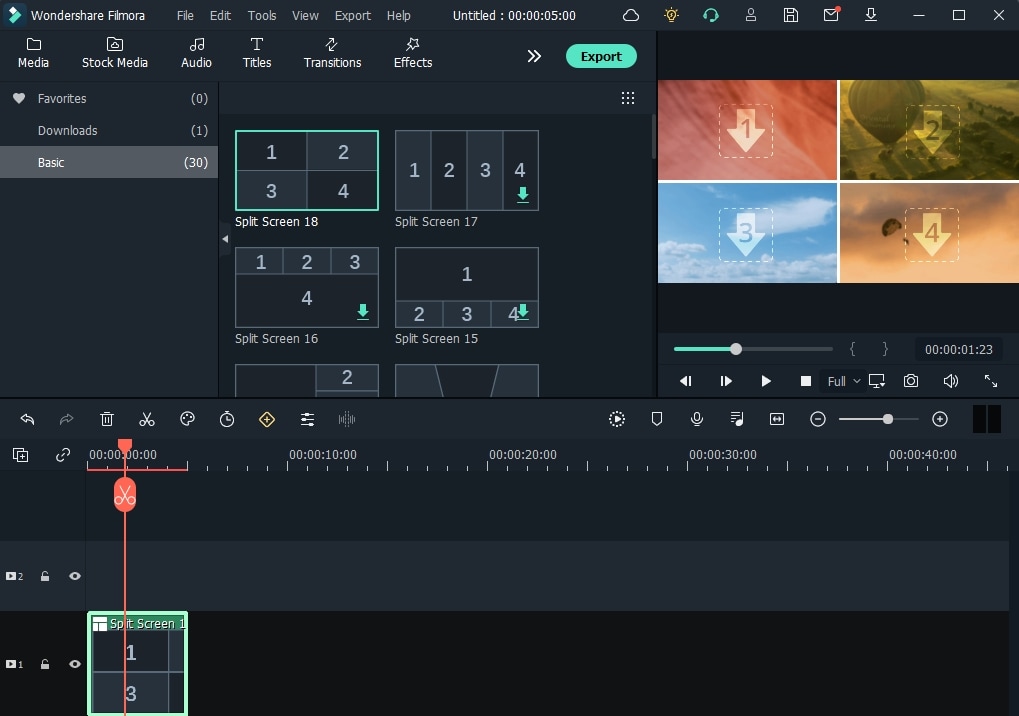 create reaction video with Filmora  Split Screen Templates
