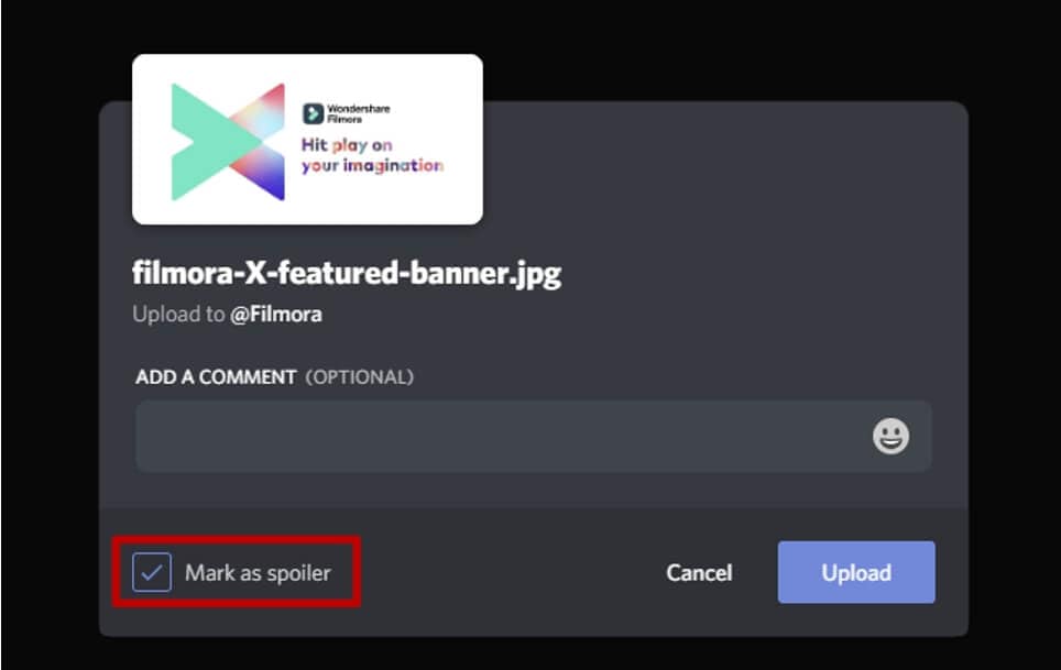 add spoiler to image and video on Discord  