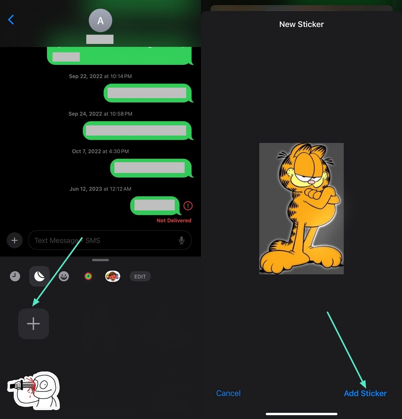 generate sticker and send