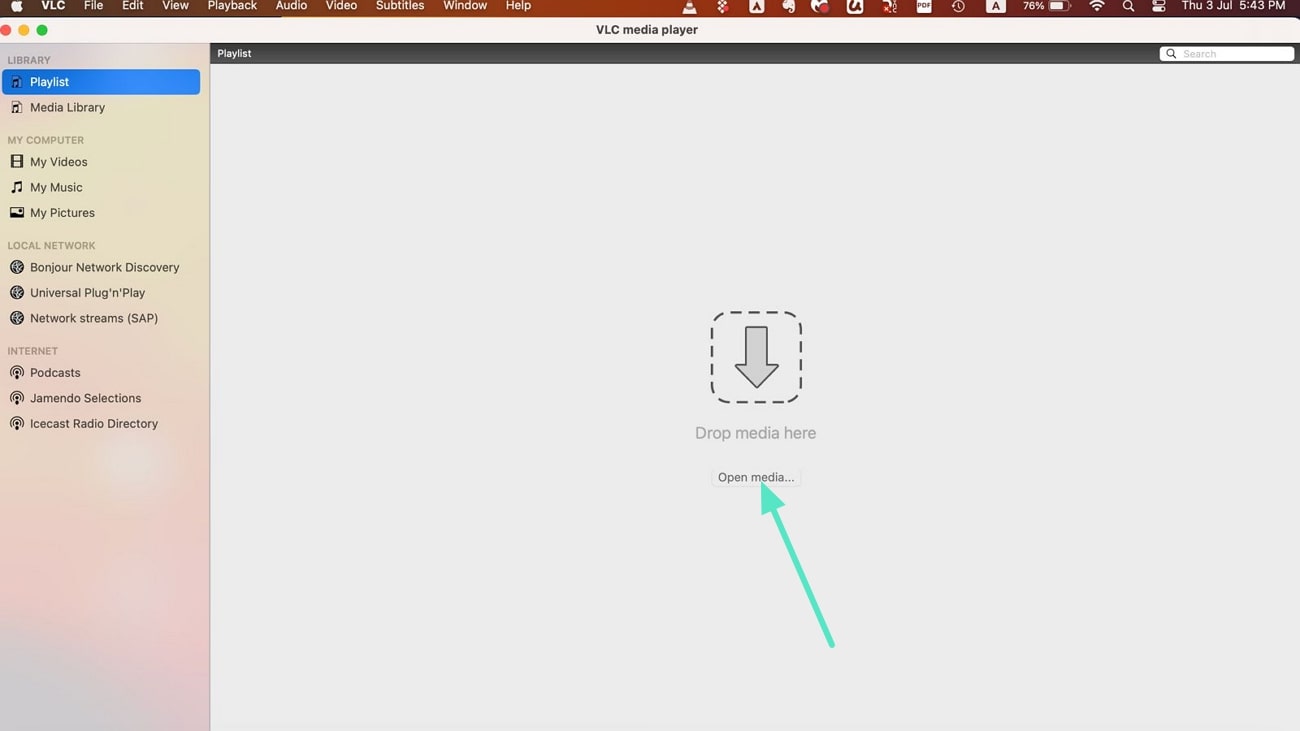 add media file vlc mac