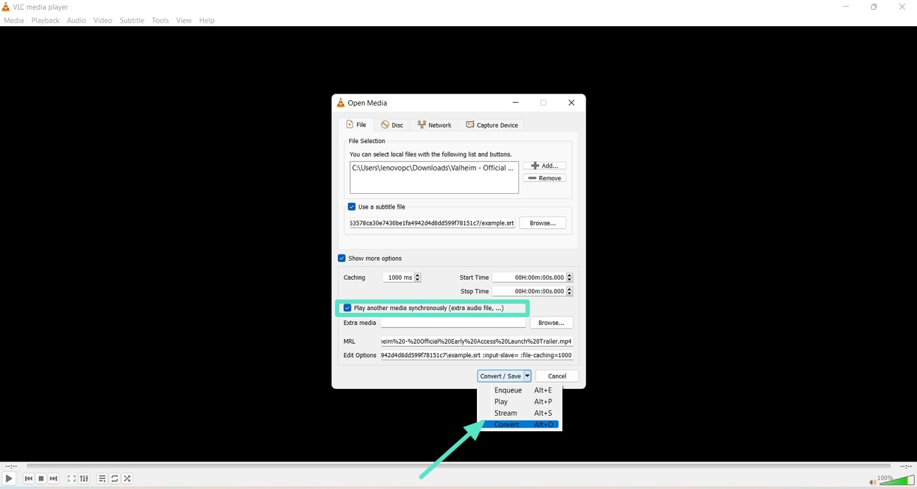embed subtitle file vlc player windows
