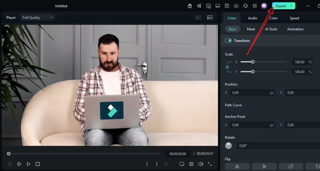 export the watermarked videos in filmora
