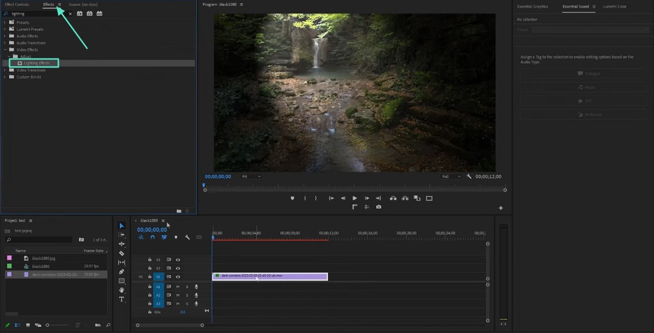 dark video lightening effects