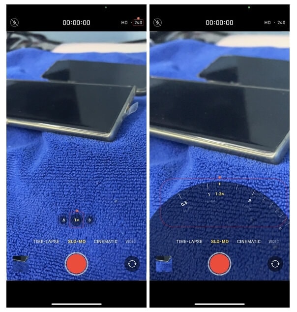 Zeitlupen-Zoomstufe einstellen iphone