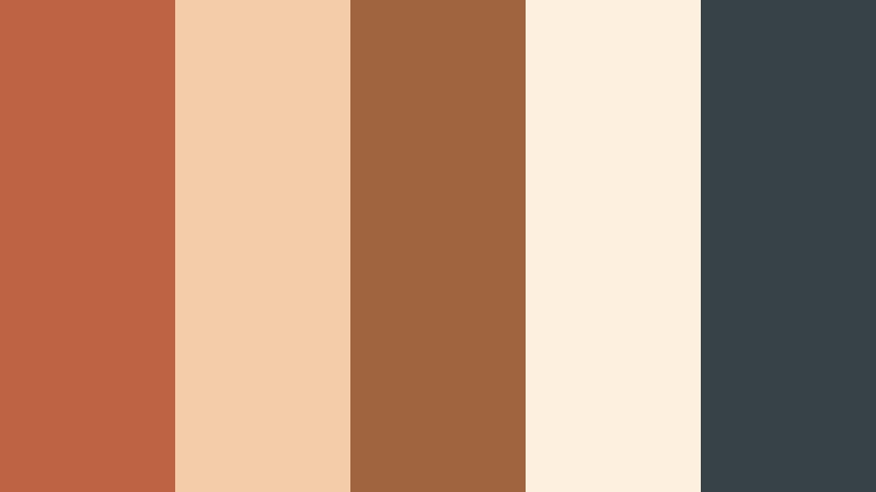 adobe courtyard afternoon warm terracotta color palette with hex codes