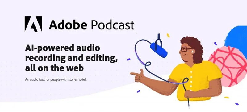 adobe podcast website interface