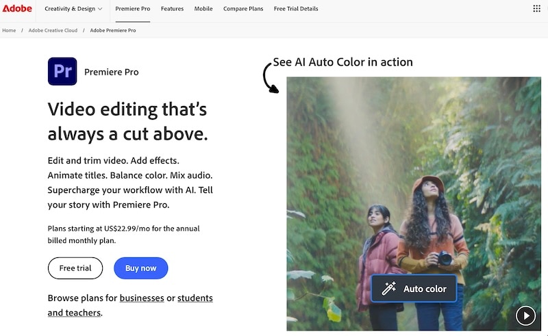 adobe premiere pro free trial