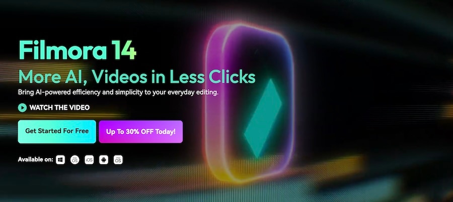 wondershare filmora ai video editor banner
