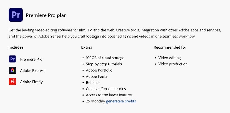 premiere pro single app
