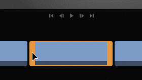 the clip inward to shorten adobe rush