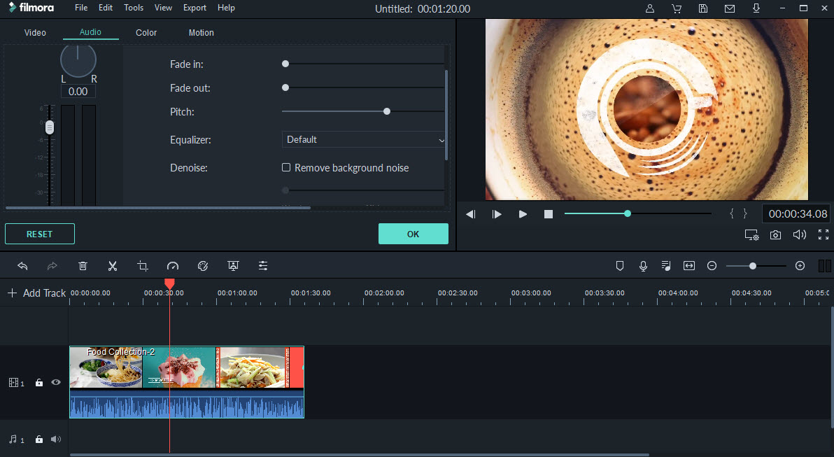 adobe rush separate audio from video