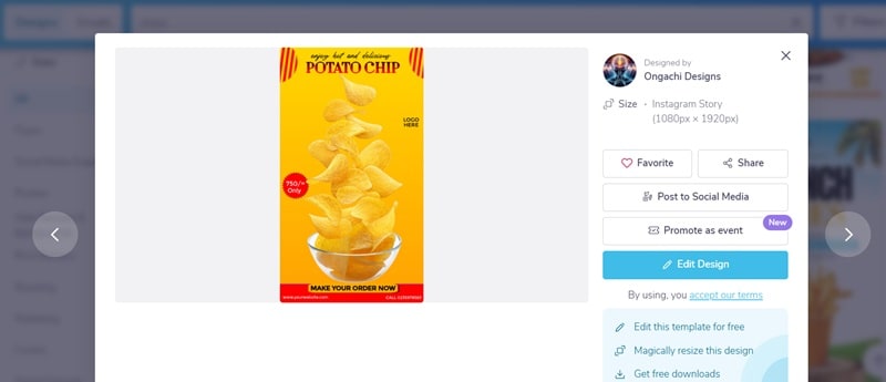 select chip ad poster template