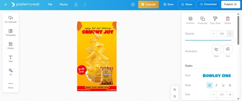 customize poster ad with your brand