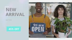 Corporate advertising video template in Filmora.