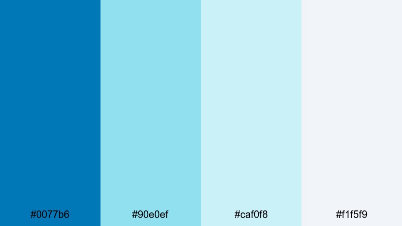 aerial ocean grid ocean boat blue color palette with hex codes