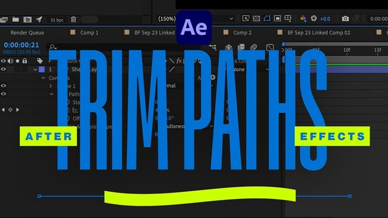 trim paths in after effects