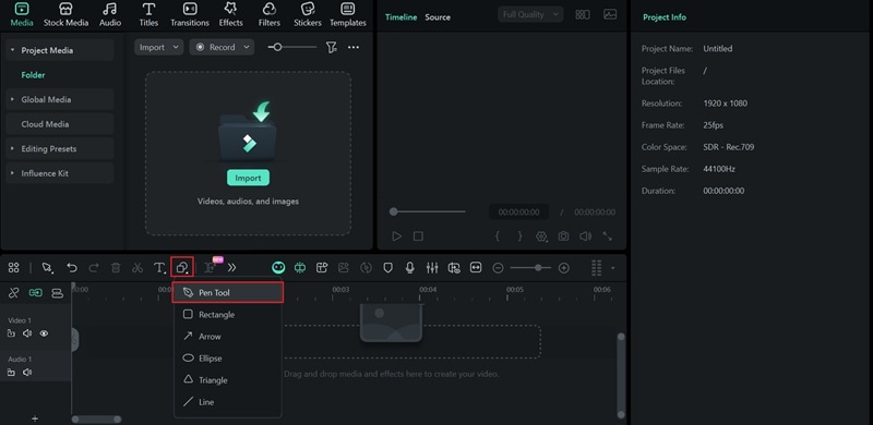access filmora drawing tools