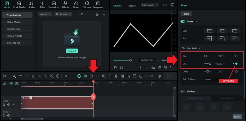 add keyframe at the end