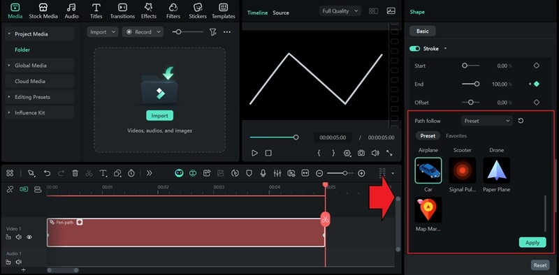 bind object on the path