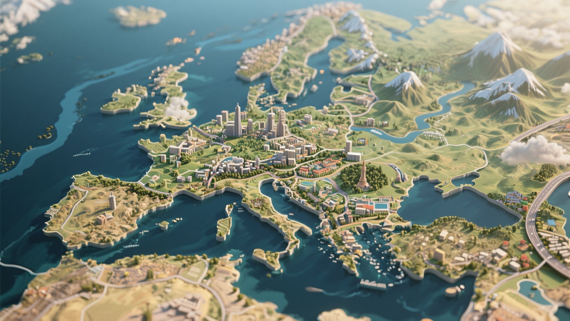 Realistic 3D travel map