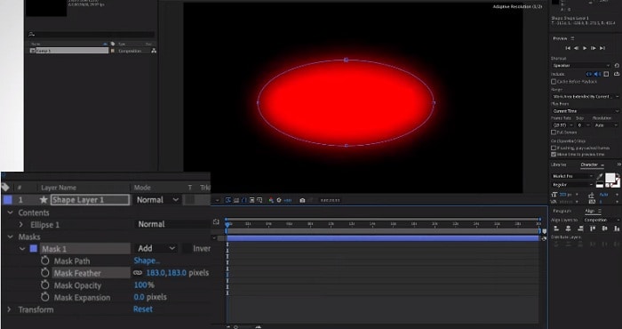 after effects feather parameter editing