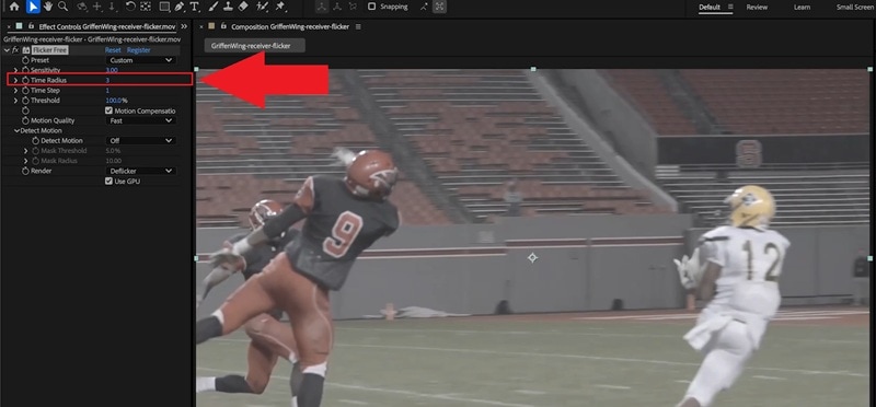 lower the time radius