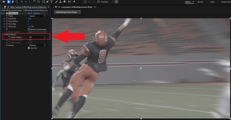 turn off detect motion
