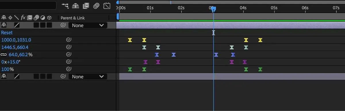 mover fotogramas clave en after effects 