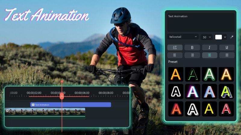 create liquid text animation with filmora