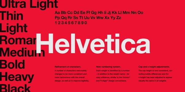 helvetica font