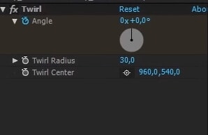 After Effects Twirl Transition