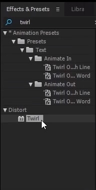 After Effects Twirl Transition
