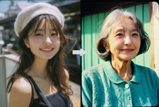 ai old age filter in filmora 