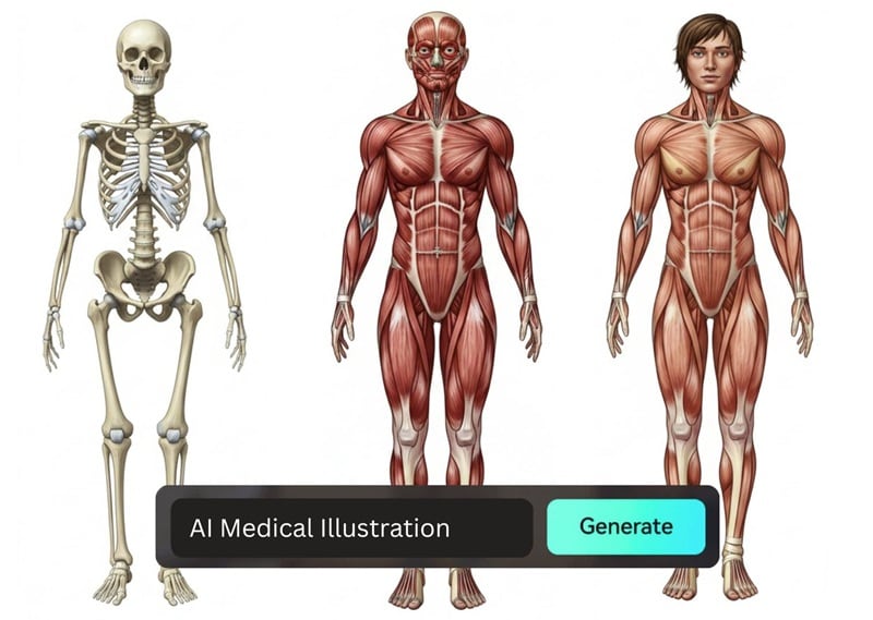 générateur d’illustrations anatomiques par IA Filmora