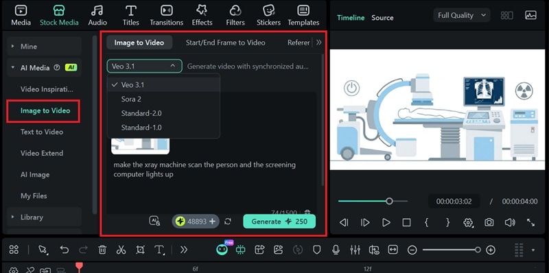 utiliser Filmora Image to Video